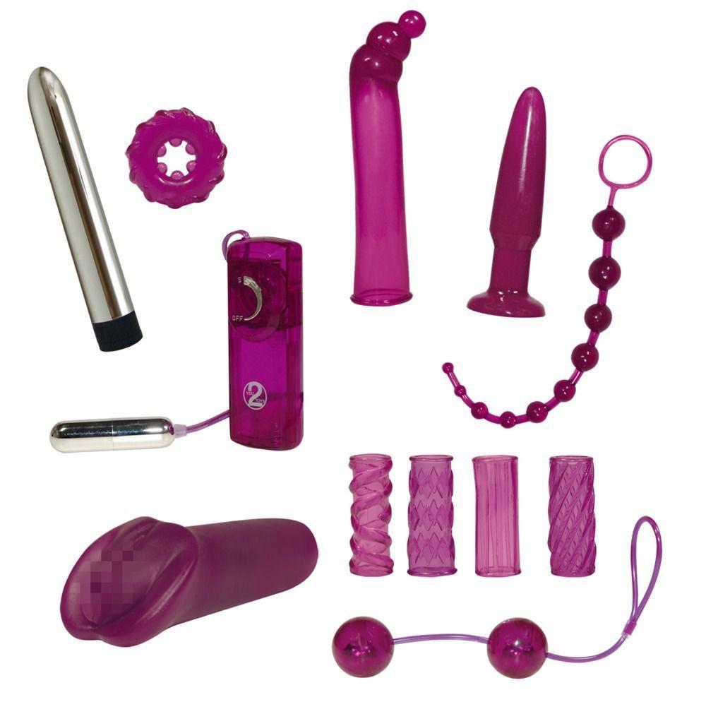 Фиолетовый эротический набор из 12 предметов Surprise Surprise Lovetoyset-12536