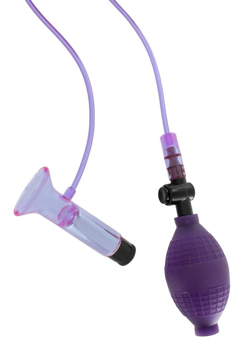 Фиолетовый клиторальный стимулятор с вибрацией PUSSYPUMP-6628