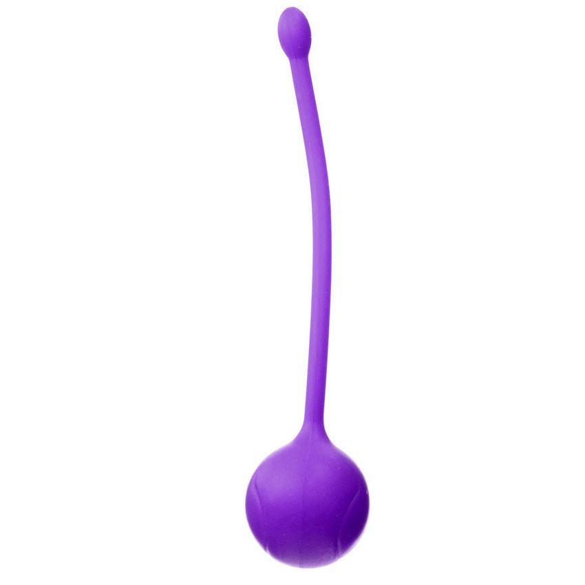 Фиолетовый металлический шарик с хвостиком в силиконовой оболочке-5977