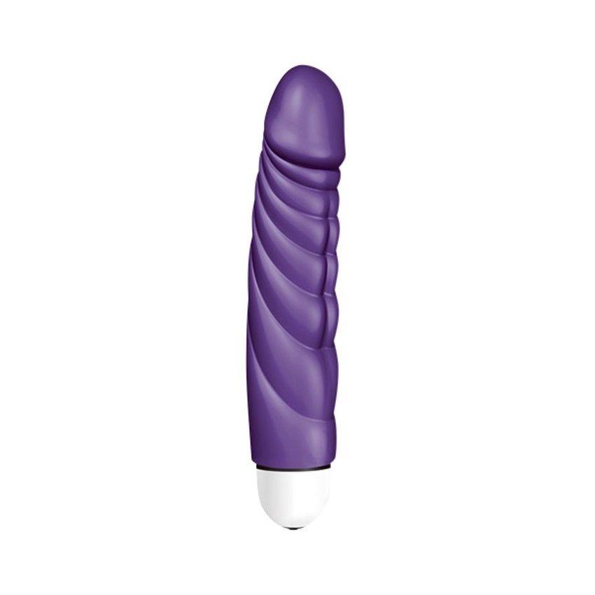 Фиолетовый вибратор с ребрышками Mr.Perfect Intense - 15