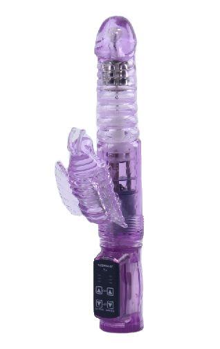 Фиолетовый вибратор с ротацией