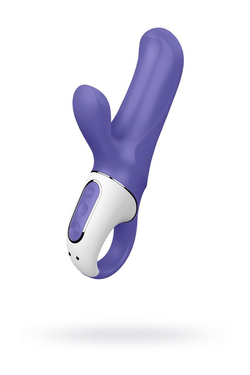 Фиолетовый вибратор Satisfyer Magic Bunny с клиторальным отростком - 17