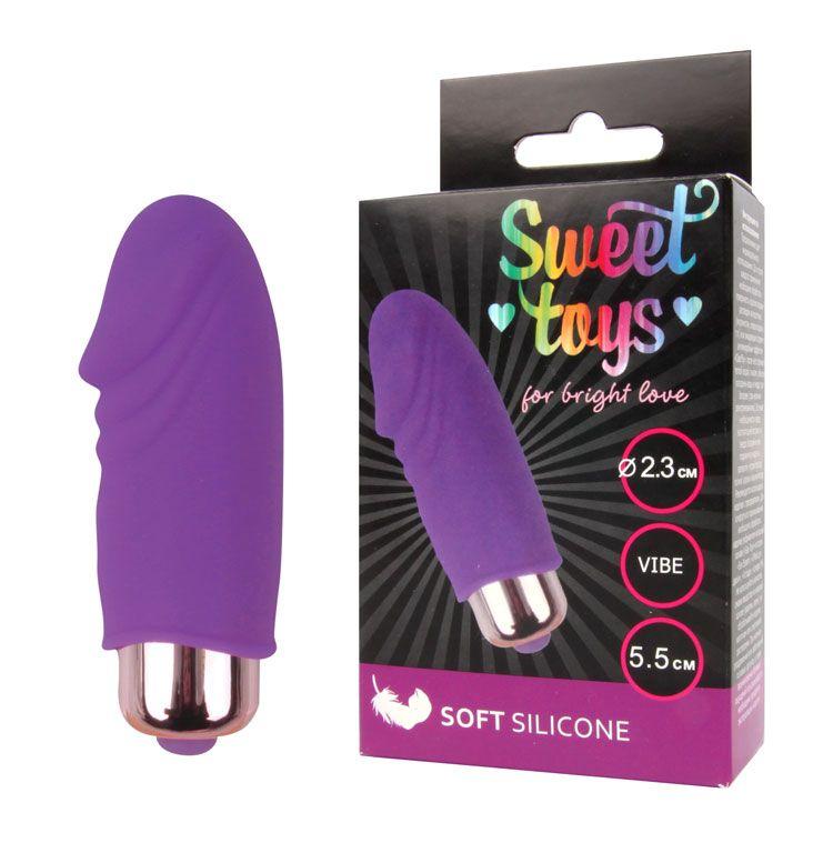 Фиолетовый вибромассажер Sweet Toys - 5
