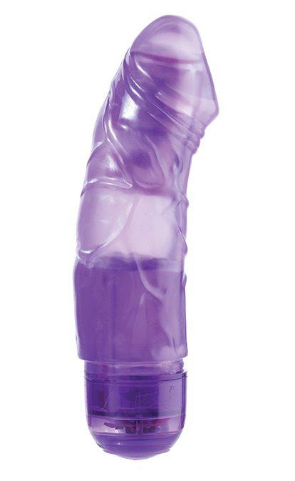 Фиолетовый вибромассажёр JELLY JOY 6INCH 10 RHYTHMS - 15 см.-1107