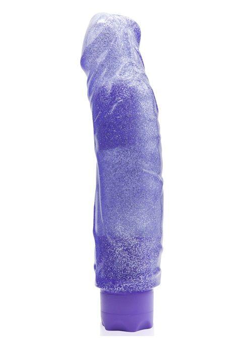 Фиолетовый водонепроницаемый вибратор JELLY JOY SWEET MOVE MULTI-SPEED VIBE - 20 см.-12467