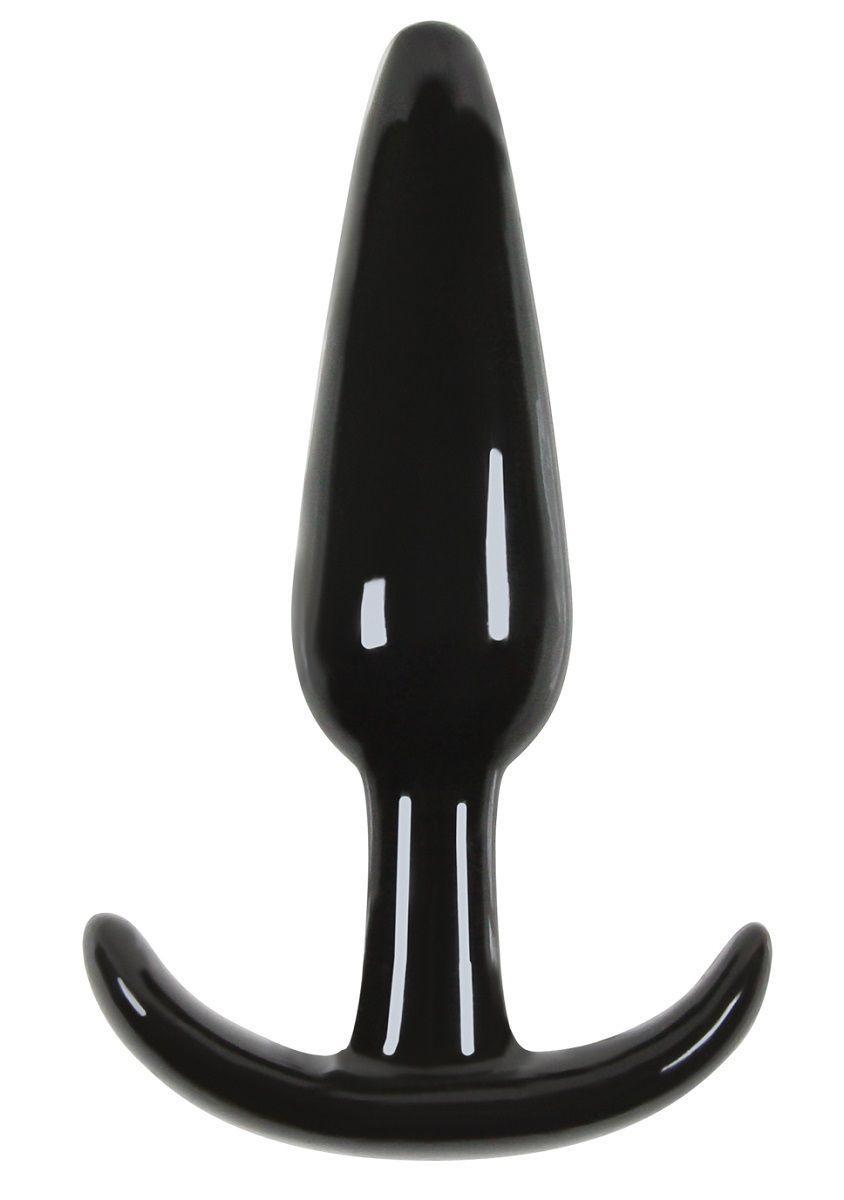 Гладкая черная анальная пробка Jelly Rancher T-Plug Smooth - 10