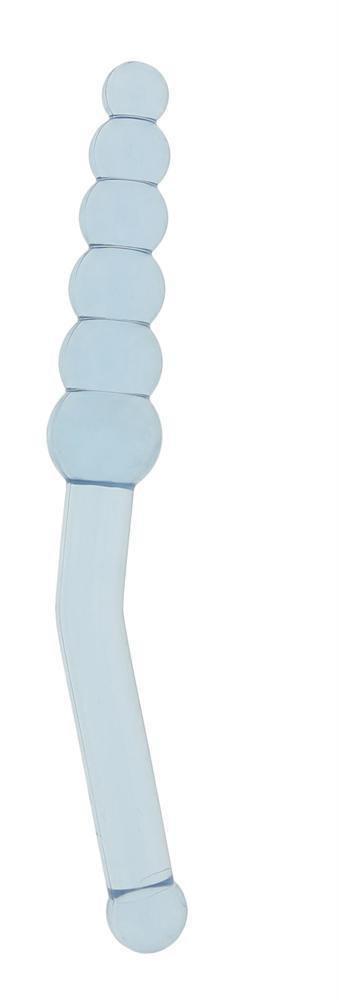 Голубая анальная ёлочка с ручкой Anal Angler - 23 см.-392