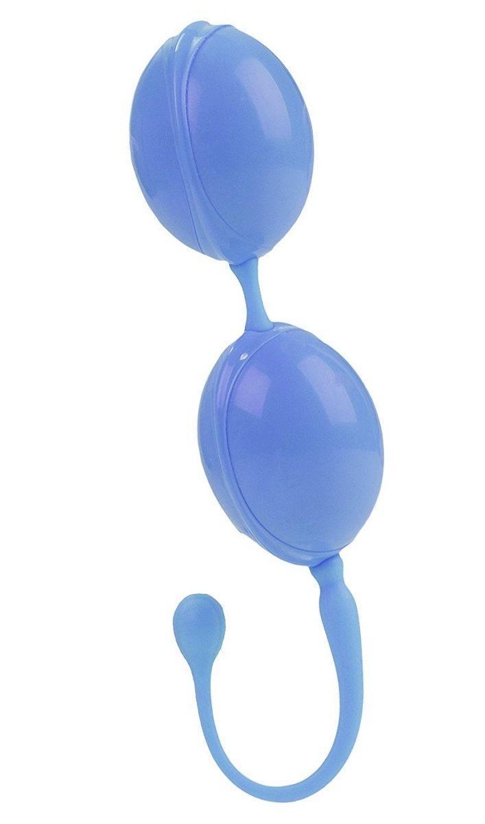 Голубые каплевидные вагинальные шарики L amour Premium Weighted Pleasure System-1704