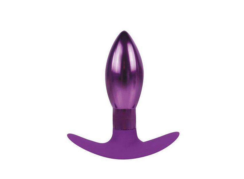 Каплевидная анальная втулка фиолетового цвета - 9