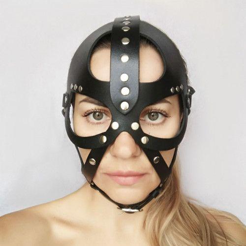 Кожаная маска-шлем  Лектор-9423