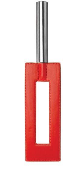 Красная шлёпалка Leather Gap Paddle - 35 см.-8914
