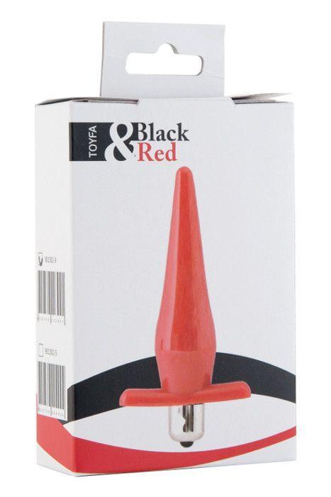 Красная водонепроницаемая вибровтулка Black Red - 12