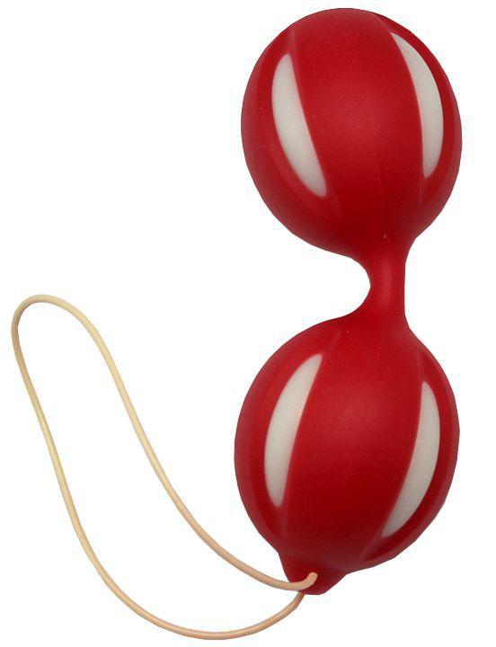 Красные вагинальные шарики с петлей-3544