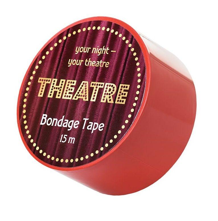 Красный бондажный скотч TOYFA Theatre - 15 м.-3795