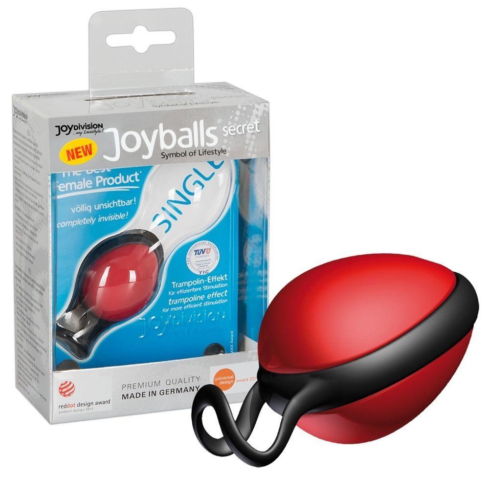 Красный вагинальный шарик со смещенным центром тяжести Joyballs Secret-3266