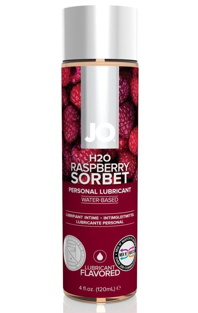 Лубрикант на водной основе с ароматом малины JO Flavored Raspberry Sorbet - 120 мл.-4779