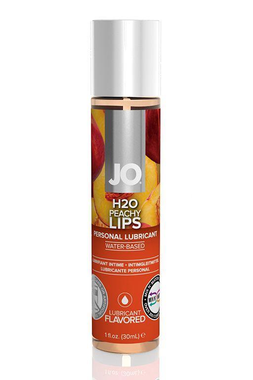 Лубрикант с ароматом персика JO Flavored Peachy Lips - 30 мл.-5080