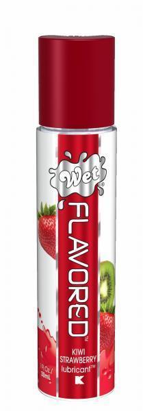 Лубрикант Wet Flavored Kiwi Strawberry с ароматом киви и клубники - 30 мл.-3669