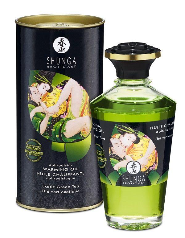 Массажное интимное масло с ароматом зелёного чая - 100 мл.-9524