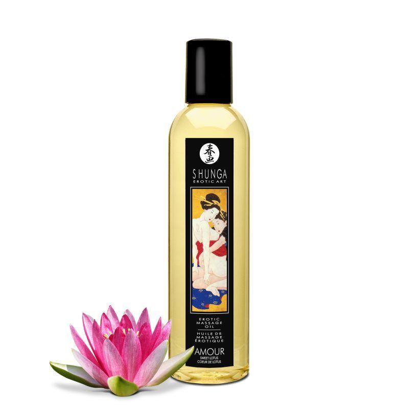 Массажное масло с ароматом цветков лотоса Amour Sweet Lotus - 250 мл.-12958