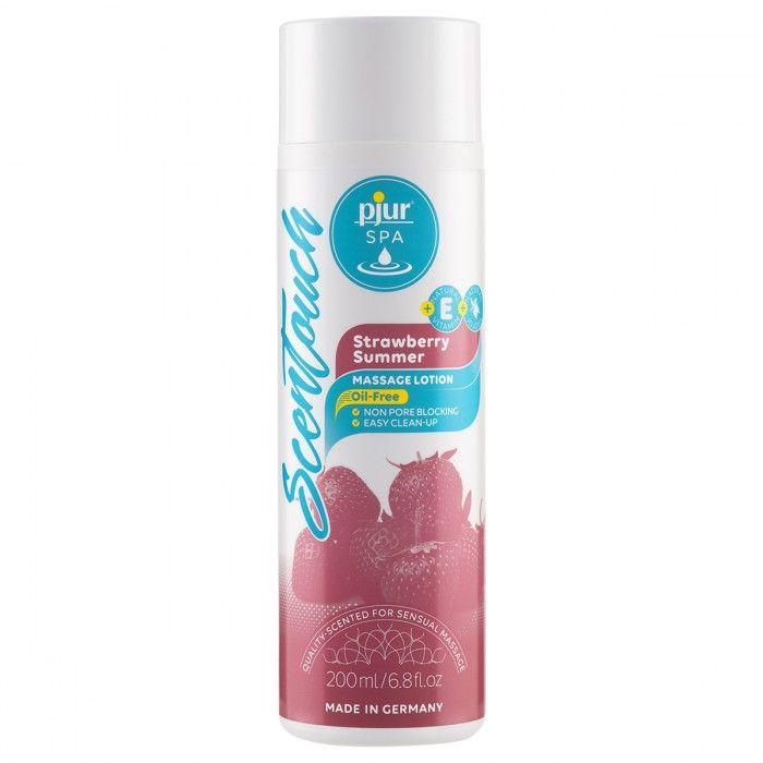 Массажный лосьон с ароматом клубники pjur SPA Scentouch Strawberry Massage Lotion - 200 мл.-2883