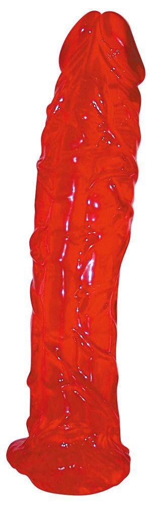 Массивный красный фаллоимитатор Colourado - 22 см.-12018