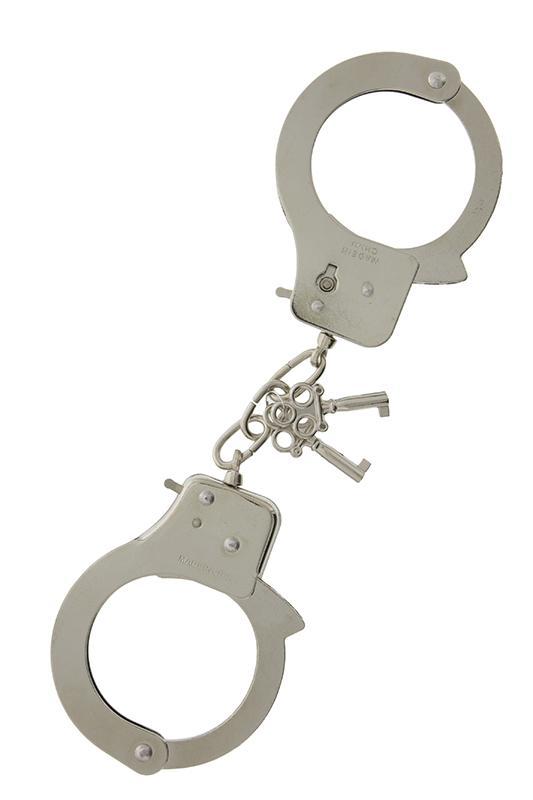 Металлические наручники с ключиками LARGE METAL HANDCUFFS WITH KEYS-6967