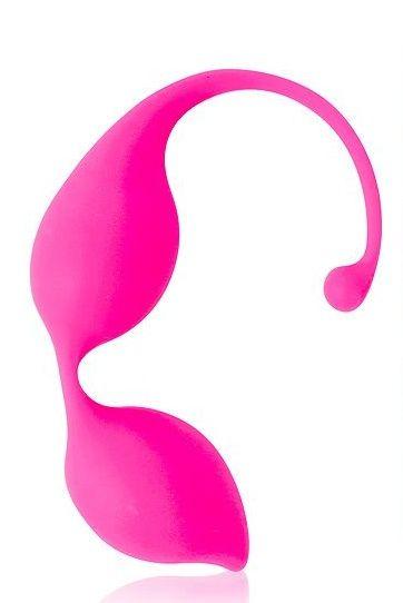 Миндалевидные вагинальные шарики розового цвета  с хвостиком-6450