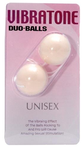 Молочные вагинальные шарики Vibratone DUO-BALLS-1558