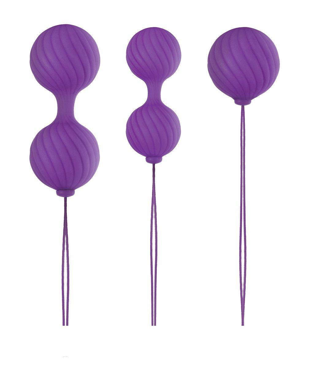 Набор фиолетовых вагинальных шариков Luxe O Weighted Kegel Balls-4749