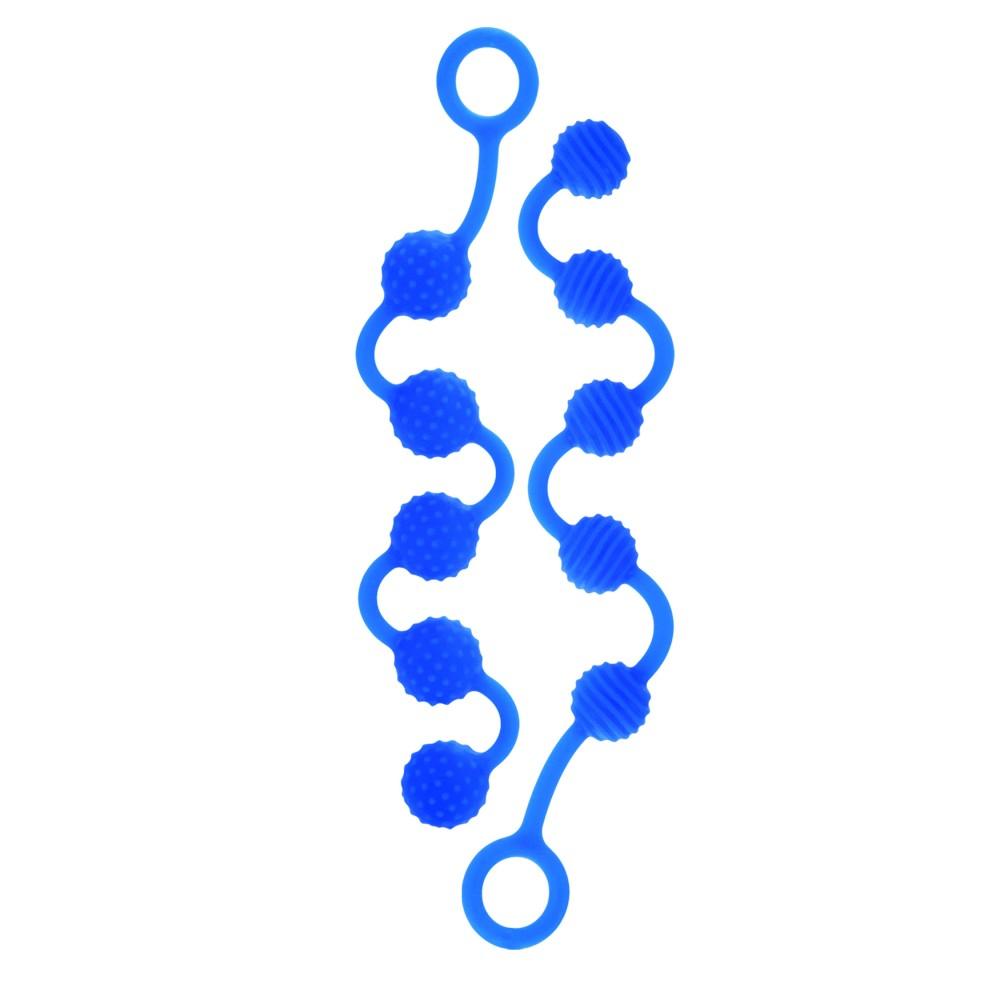 Набор голубых анальных цепочек Posh Silicone O Beads-5656