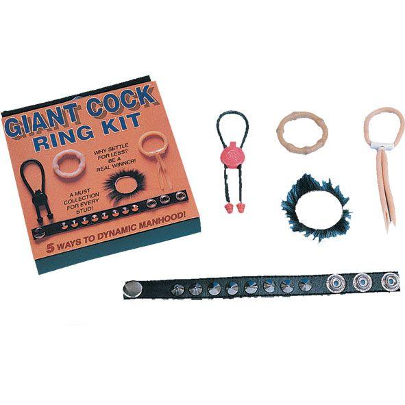Набор из 5 эрекционных колец и лассо Giant Cock Ring Kit-1392