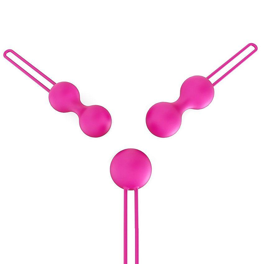 Набор из трех розовых вагинальных шариков Erokay-6017