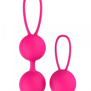 Набор розовых вагинальных шариков PLEASURE BALLS   EGGS DUO BALL SET