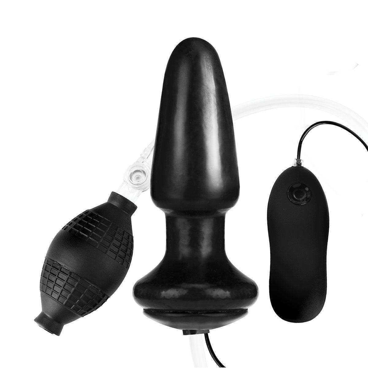 Надувная вибрирующая анальная пробка  Inflatable Vibrating Butt Plug - 10