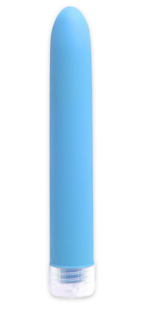 Неоново-голубой вибратор Neon Luv Touch Vibe - 17 см.-6816