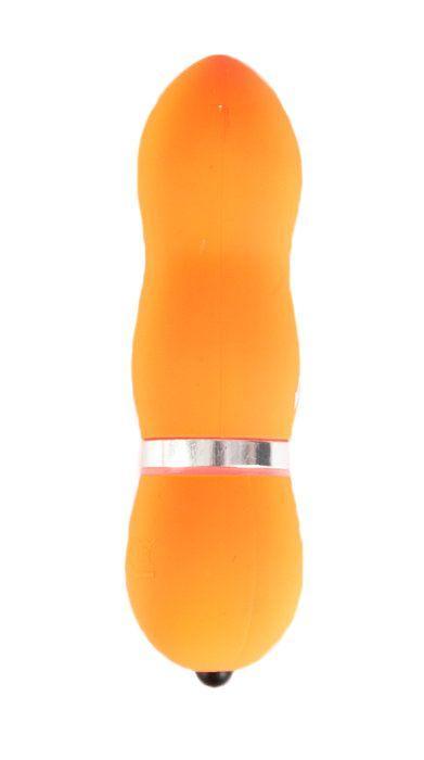 Оранжевый водонепроницаемый мини-вибратор - 10 см.-6660