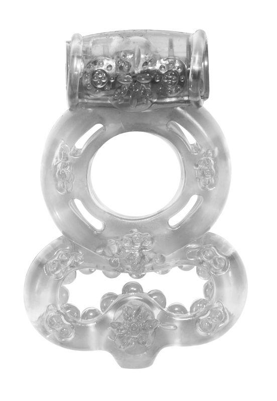 Прозрачное эрекционное кольцо Rings Treadle с подхватом-9383