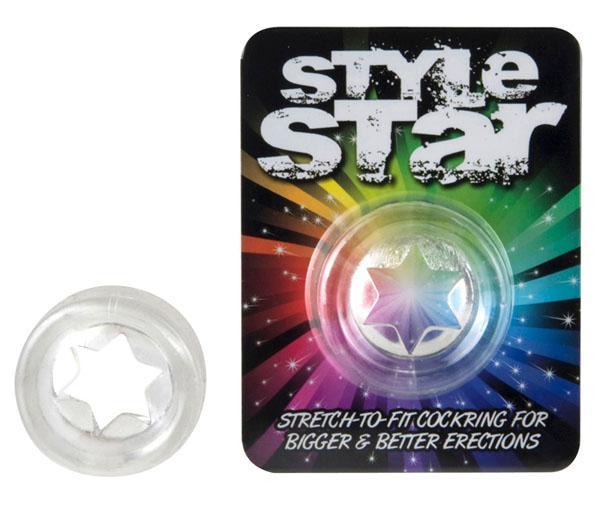 Прозрачное эрекционное кольцо STYLE STAR COCKRING-2701