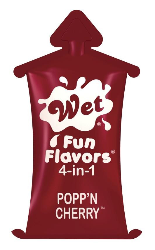 Разогревающий лубрикант Fun Flavors 4-in-1 Popp n Cherry с ароматом вишни - 10 мл.-5501