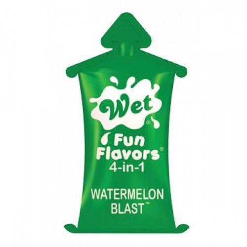 Разогревающий лубрикант Fun Flavors 4-in-1 Watermelon Blast с ароматом арбуза - 10 мл.-3672