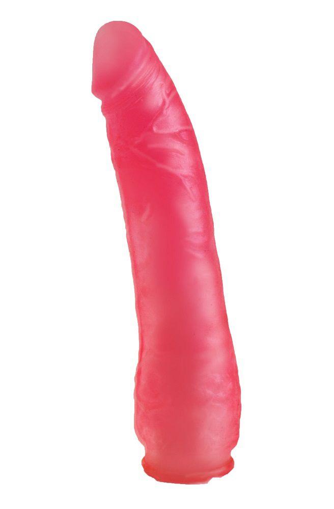 Реалистичная насадка Harness розового цвета - 17 см.-10399