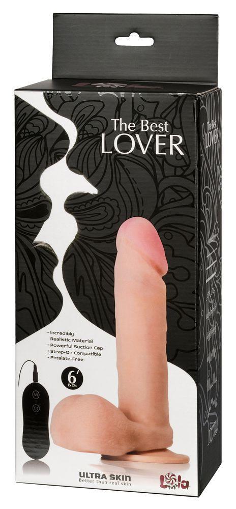 Реалистичный вибратор The Best Lover 6 с присоской - 20 см.-13152