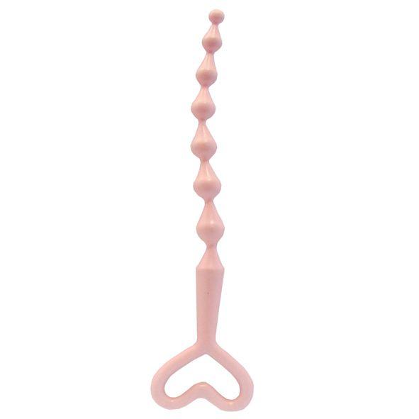 Розовая анальная цепочка REE SEDUCE PINK - 32 см.-1401