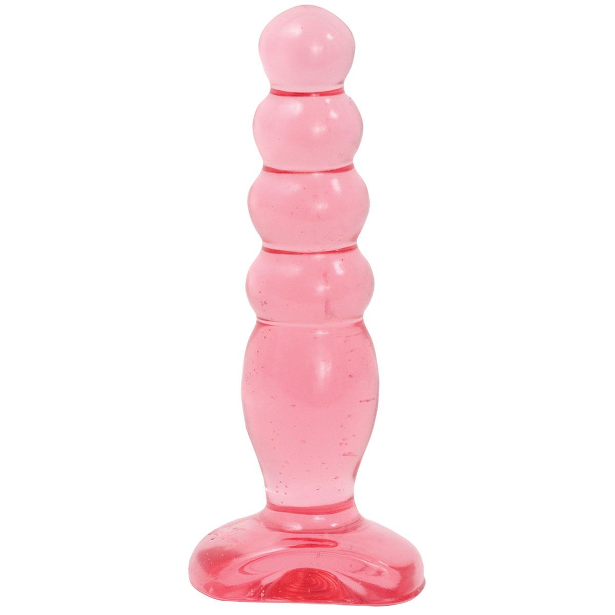Розовая анальная пробка Crystal Jellies 5  Anal Delight - 14 см.-365