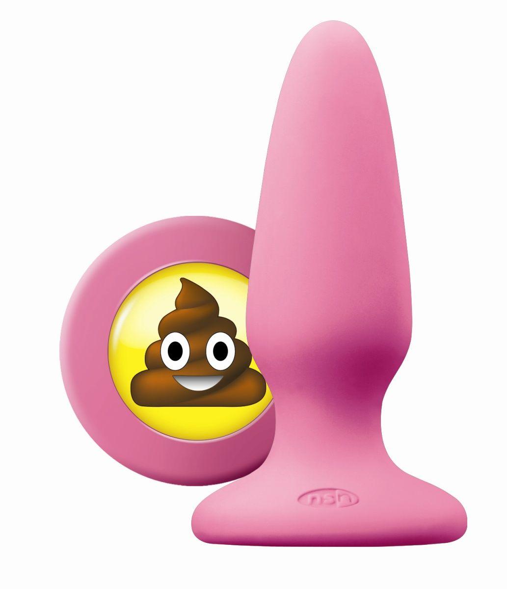 Розовая силиконовая пробка среднего размера Emoji SHT - 10