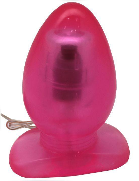 Розовая вибропробка с выносным пультом - 11 см.-9870