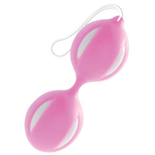Розово-белые вагинальные шарики-8650