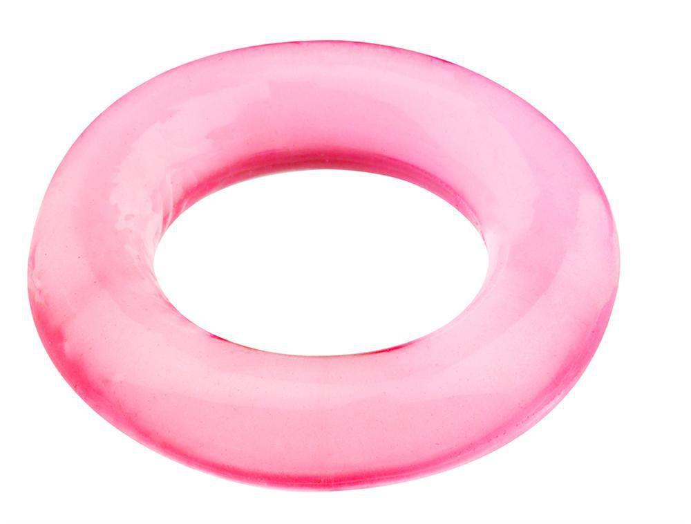 Розовое эрекционное кольцо BASICX TPR COCKRING PINK-953