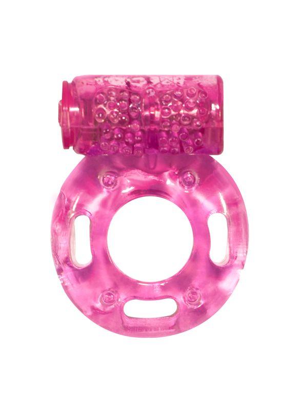 Розовое эрекционное кольцо с вибрацией Rings Axle-pin-9388